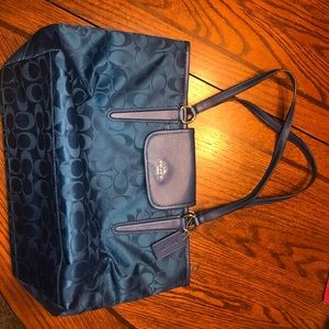 A pretty blue coach purse!